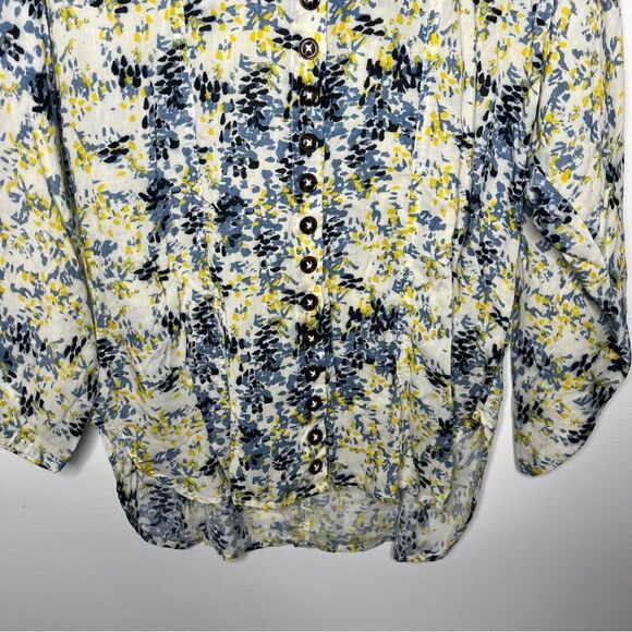 Apiece Apart Silk Blend Button Front Top 4 - Picture 4 of 6